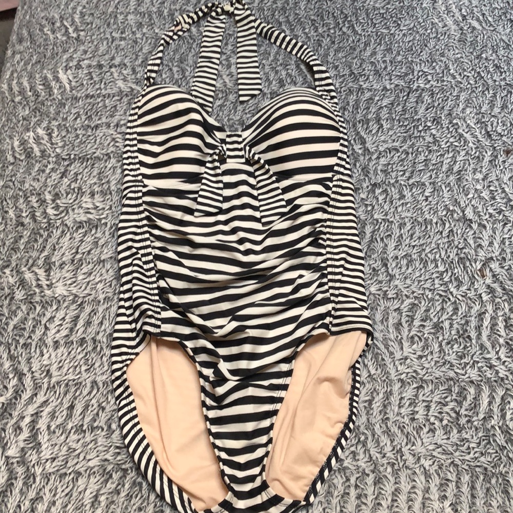 Merona Striped One-piece Swimsuit